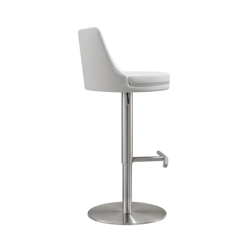 Reagan Silver Adjustable Stool