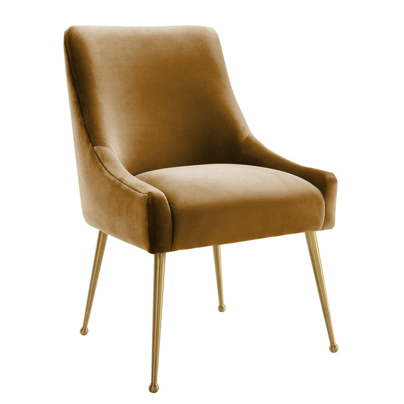 Beatrix Velvet Dining Chair Gold Legs