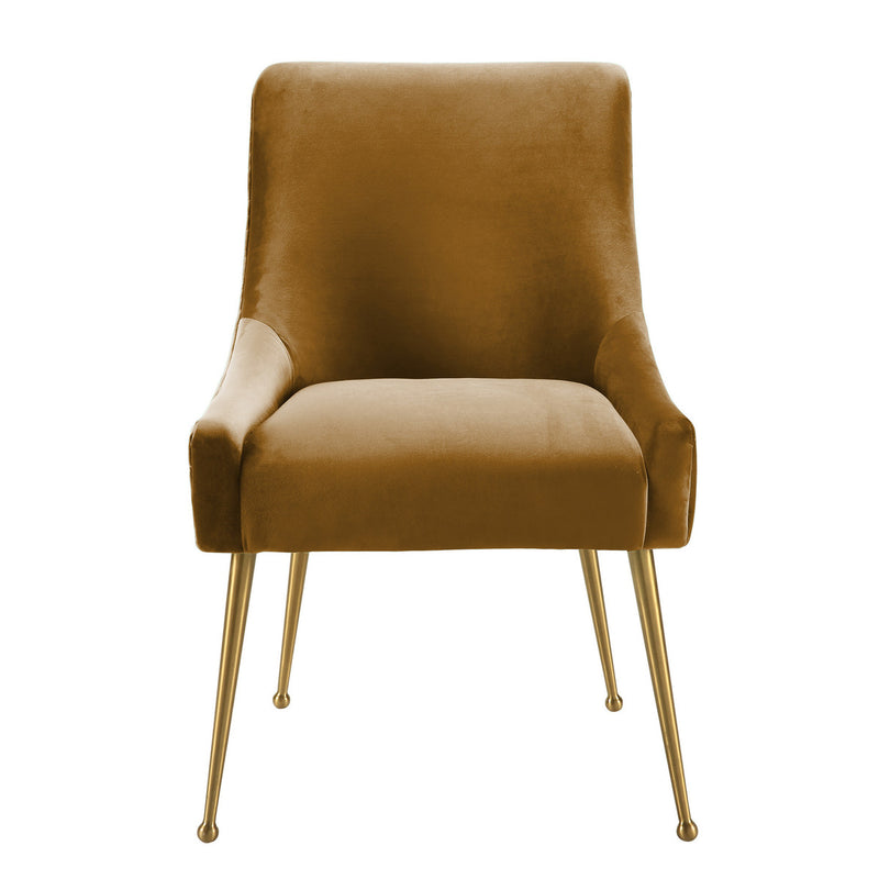 Beatrix Velvet Dining Chair Gold Legs