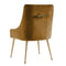 Beatrix Velvet Dining Chair Gold Legs