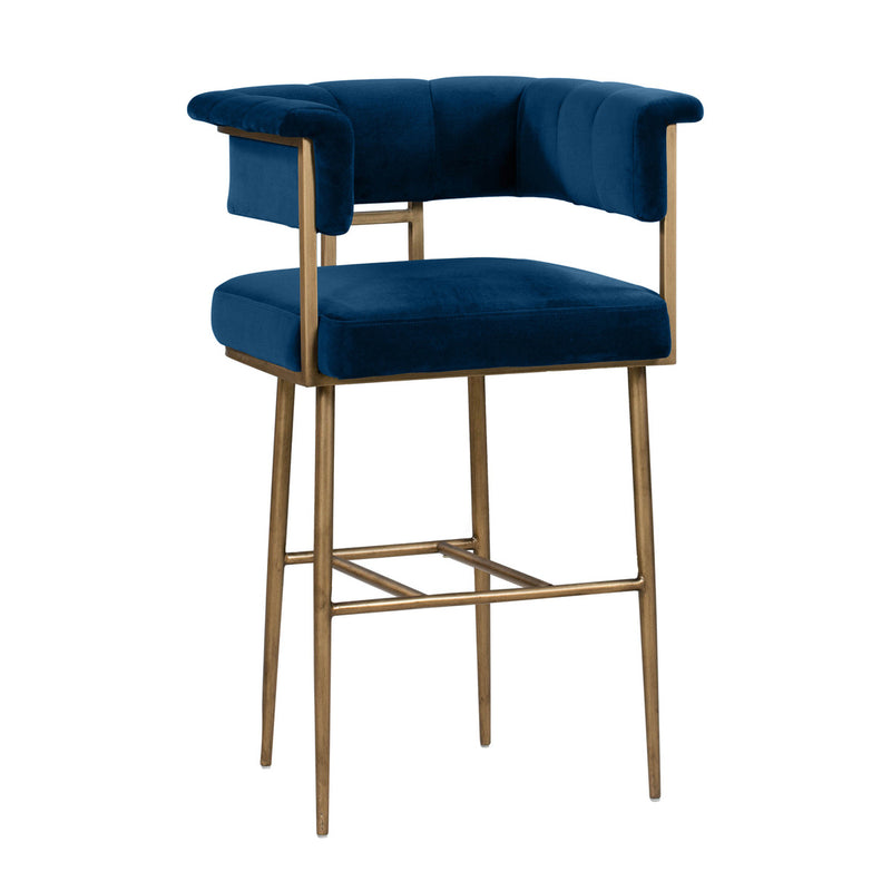 Astrid Velvet Bar Stool