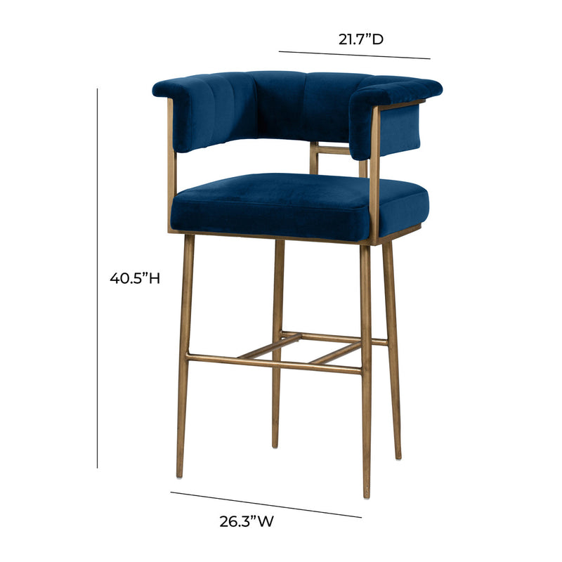 Astrid Velvet Bar Stool