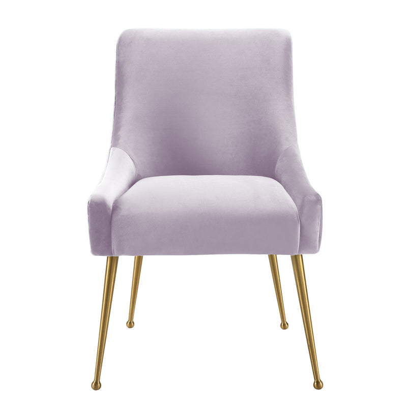 Beatrix Velvet Side Chair - Gold Legs