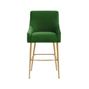 Beatrix Pleated Velvet Bar Stool