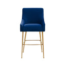 Beatrix Pleated Velvet Bar Stool