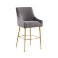 Beatrix Pleated Velvet Bar Stool