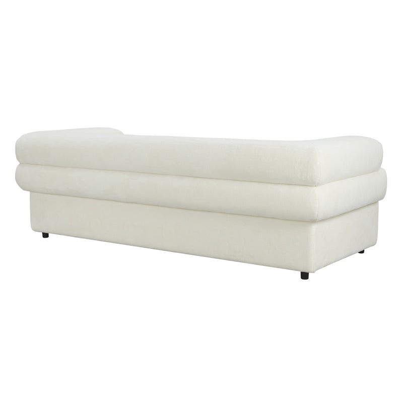 Elsa Cream Vegan Shearling Sofa