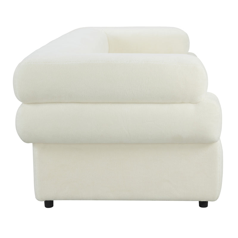 Elsa Cream Vegan Shearling Sofa