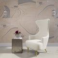 Julia Velvet Channel Tufted Wingback Chair