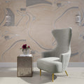 Julia Velvet Channel Tufted Wingback Chair