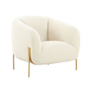 Kandra Cream Shearling Accent Chair by Inspire Me! Home Decor