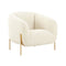 Kandra Cream Shearling Accent Chair by Inspire Me! Home Decor
