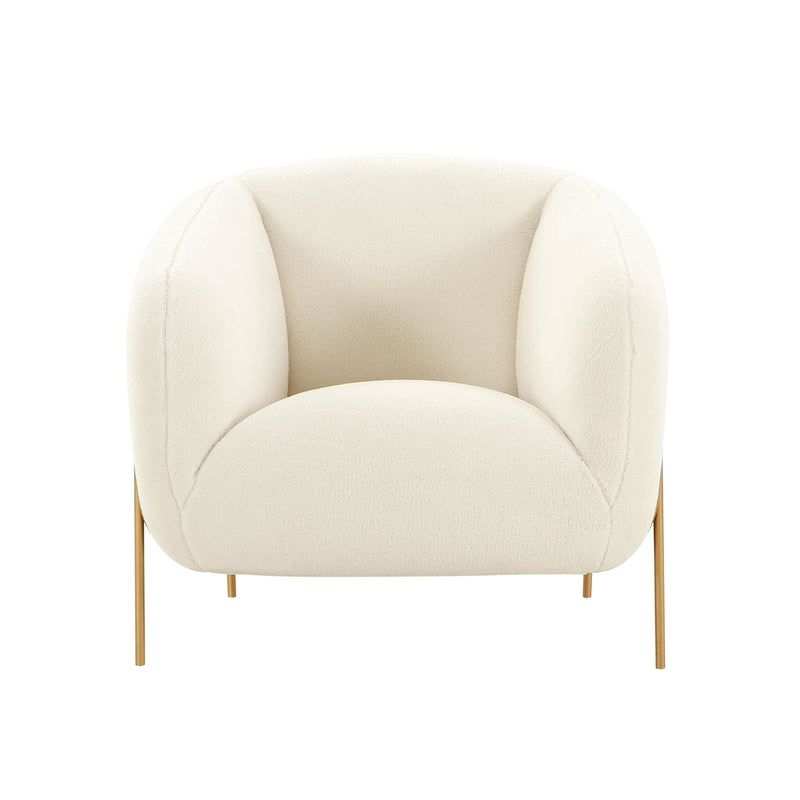 Kandra Cream Shearling Accent Chair by Inspire Me! Home Decor