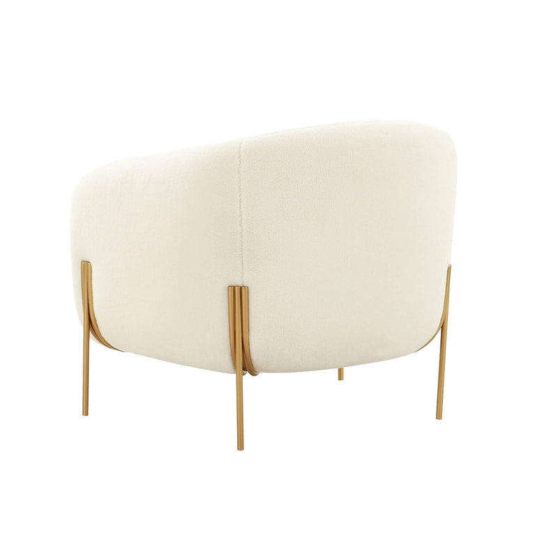 Kandra Cream Shearling Accent Chair by Inspire Me! Home Decor