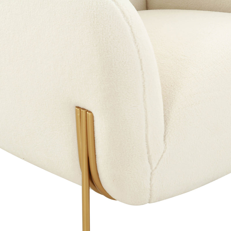 Kandra Cream Shearling Accent Chair by Inspire Me! Home Decor