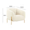 Kandra Cream Shearling Accent Chair by Inspire Me! Home Decor