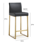 Denmark Gold Steel Counter Stool-Set of 2
