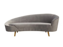 Cleopatra Grey Velvet Sofa - hollywood-glam-furnitures