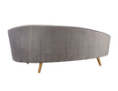 Cleopatra Grey Velvet Sofa - hollywood-glam-furnitures