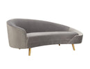 Cleopatra Grey Velvet Sofa - hollywood-glam-furnitures
