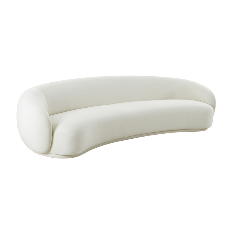 Kendall Cream Velvet 120" Sofa