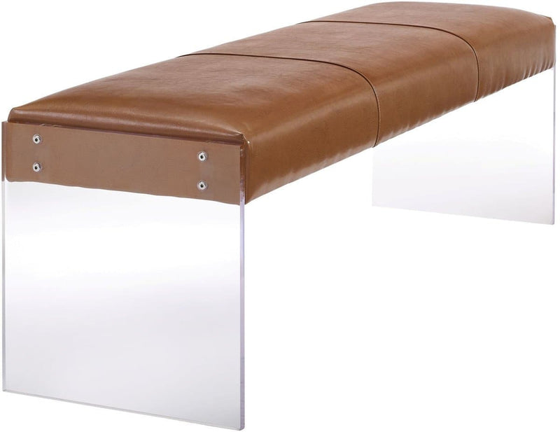 Envy Leather Acrylic Bench