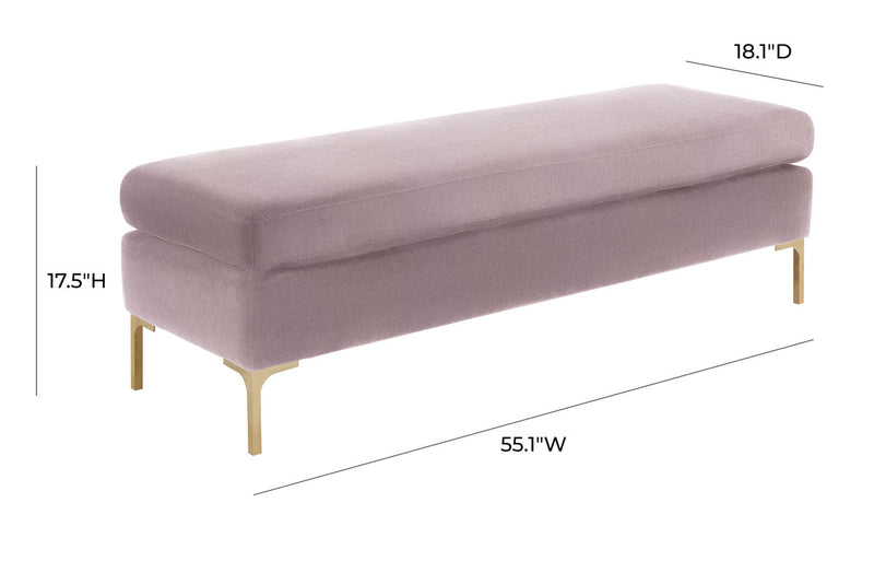 Delilah Textured Velvet Bench