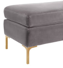 Delilah Textured Velvet Bench