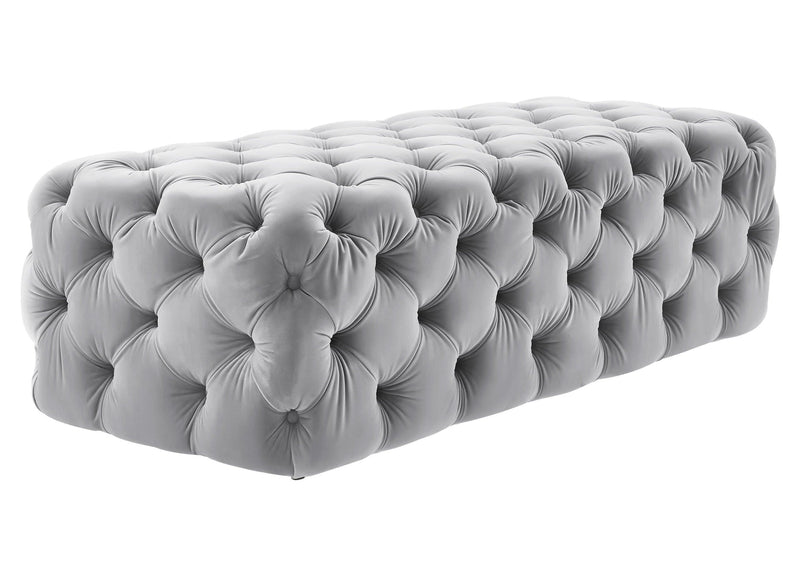 Kaylee Jumbo Velvet Ottoman