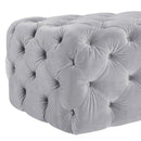 Kaylee Jumbo Velvet Ottoman