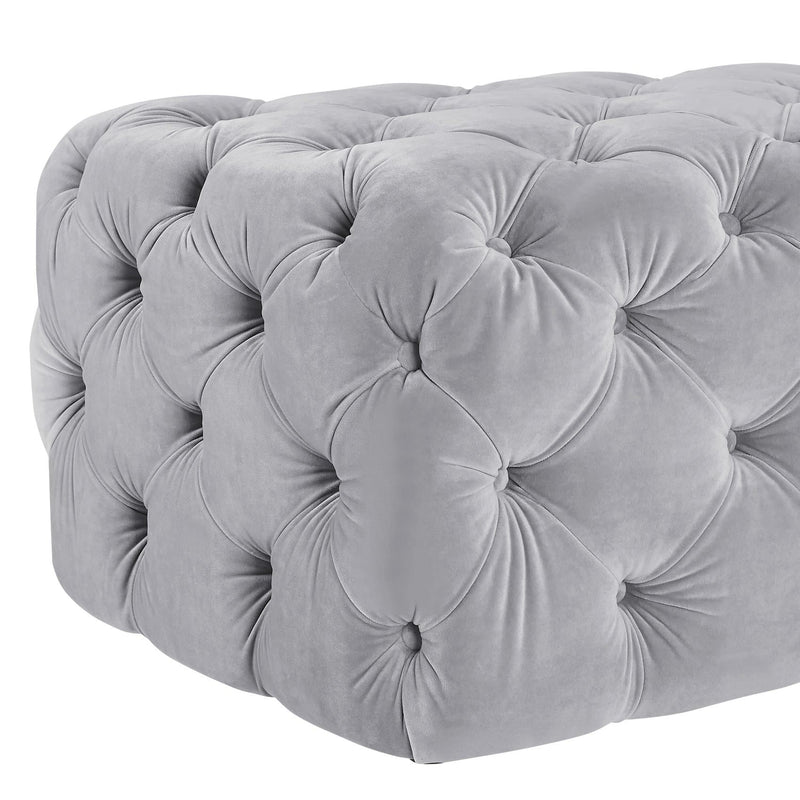 Kaylee Jumbo Velvet Ottoman