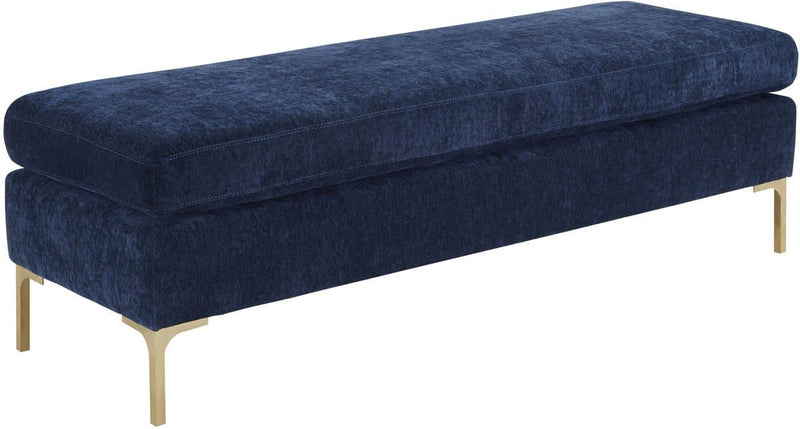 Delilah Textured Velvet Bench