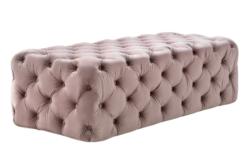 Kaylee Jumbo Velvet Ottoman