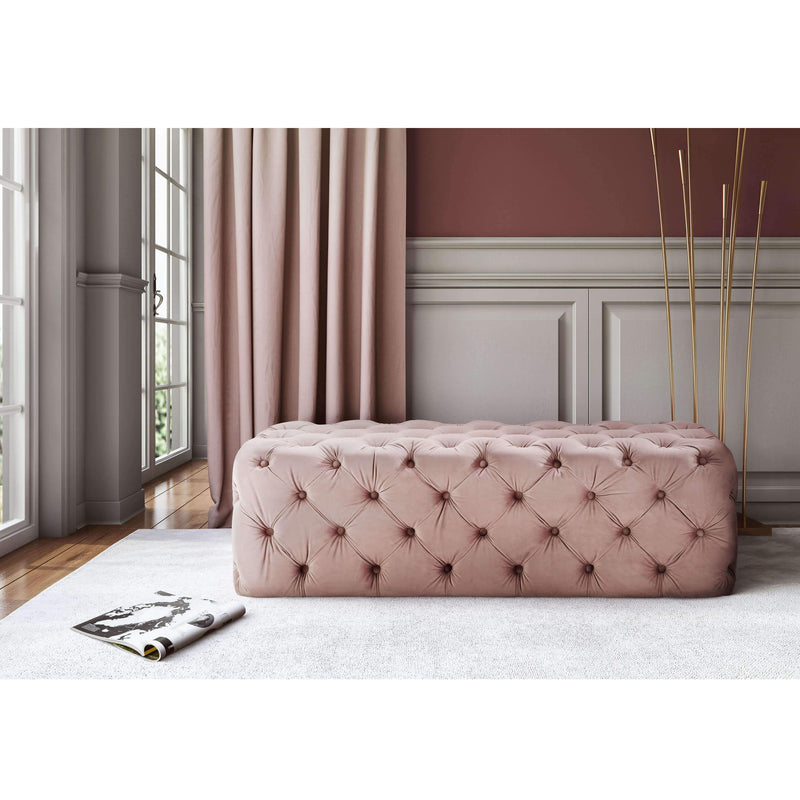 Kaylee Jumbo Velvet Ottoman