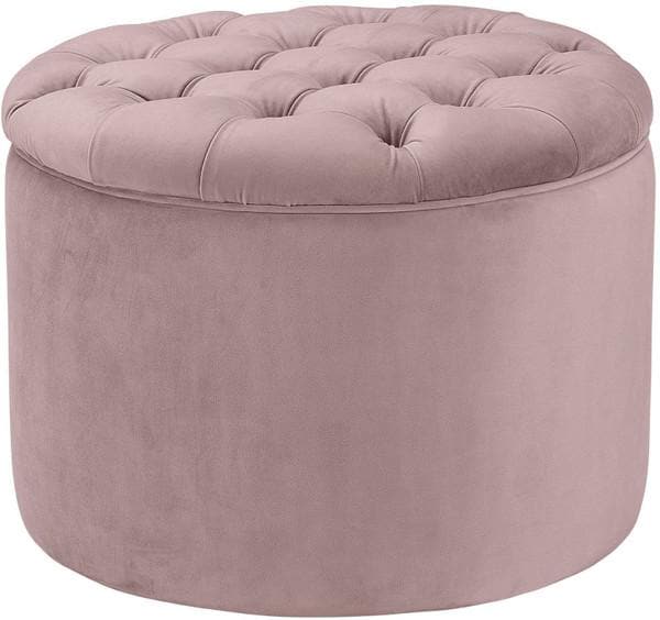 Queen Velvet Storage Ottoman