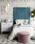 Queen Velvet Storage Ottoman