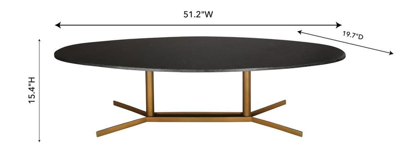 Gemma Black Marble Coffee Table - hollywood-glam-furnitures