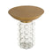 Bubble Glass And Brass Side Table