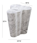 Slab Marble Tall Side Table