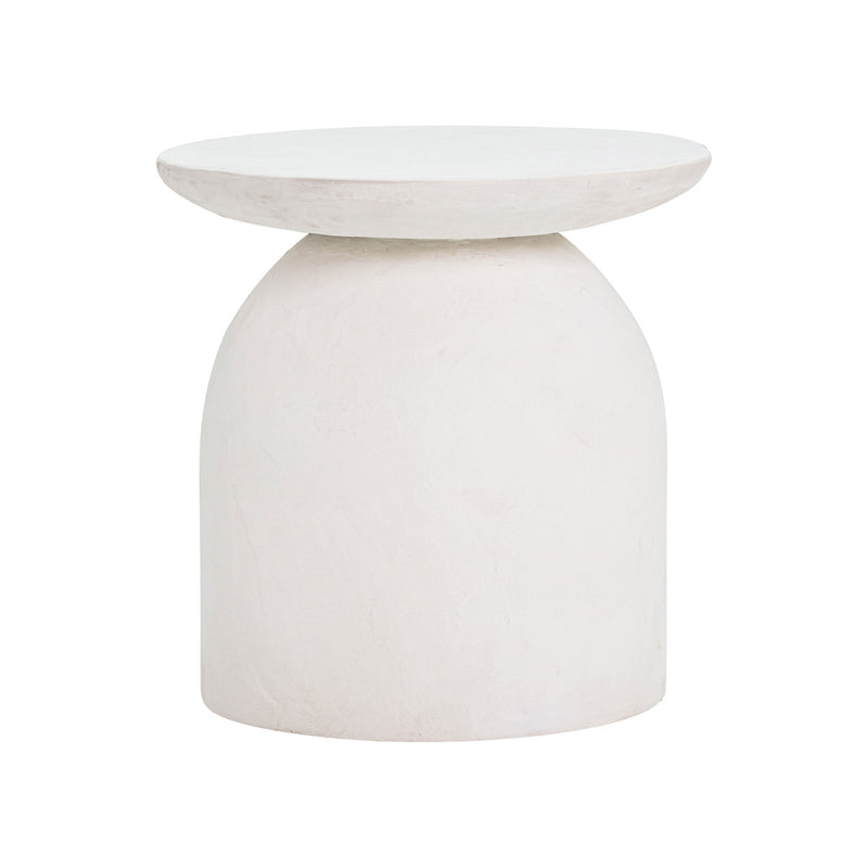 Aloe White Concrete Side Table