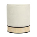 Ivy Velvet Ottoman