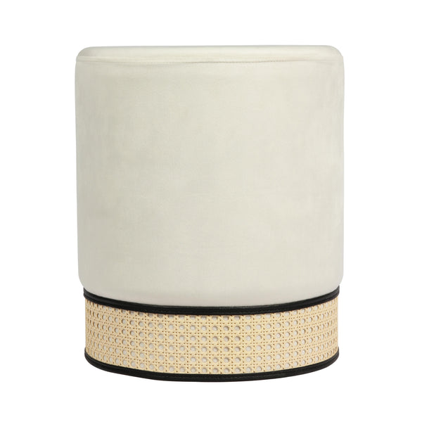 Ivy Velvet Ottoman