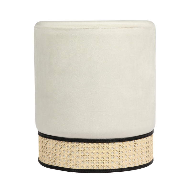 Ivy Velvet Ottoman