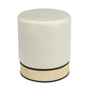 Ivy Velvet Ottoman