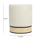 Ivy Velvet Ottoman