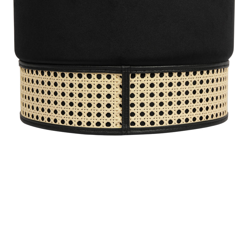 Ivy Velvet Ottoman