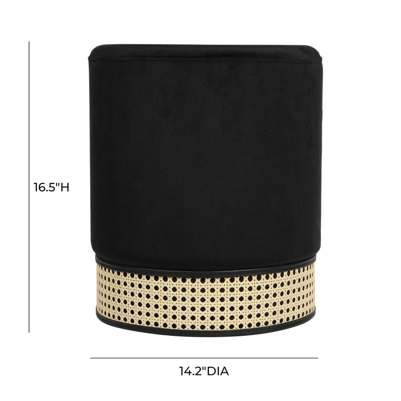 Ivy Velvet Ottoman