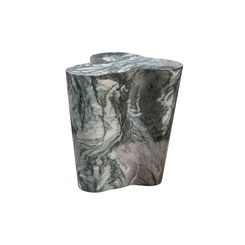 Slab Grey/Blush Faux Marble Short Side Table