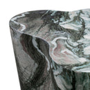Slab Grey/Blush Faux Marble Short Side Table