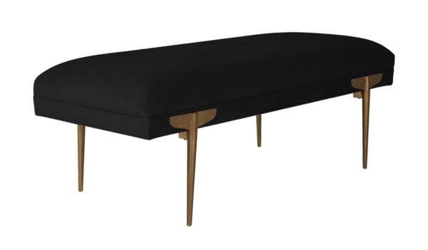 Brno Black Velvet Bench - hollywood-glam-furnitures